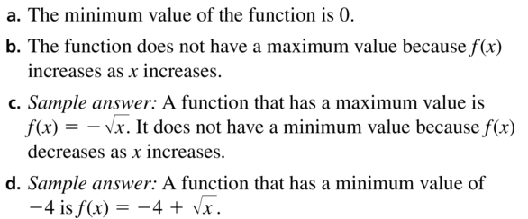 Big Ideas Math Algebra 1 Answer Key Chapter 10 Radical Functions and Equations 10.1 a 53