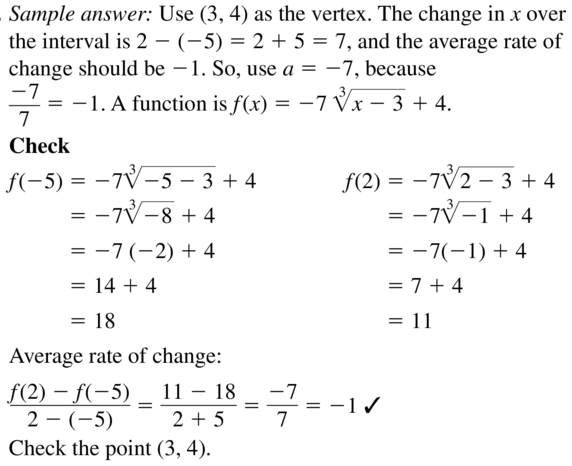 Big Ideas Math Algebra 1 Answers Chapter 10 Radical Functions and Equations 10.2 a 41.1
