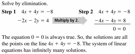 Big Ideas Math Algebra 1 Answers Chapter 5 Solving Systems of Linear Equations 5.4 Question 13