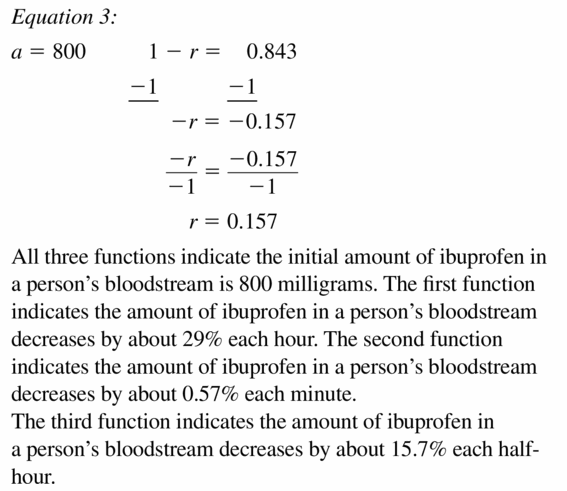 Big Ideas Math Algebra 1 Answers Chapter 6 Exponential Functions and Sequences 6.4 Question 65.3