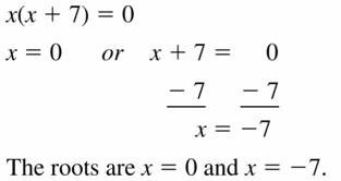 Big Ideas Math Algebra 1 Answers Chapter 7 Polynomial Equations and Factoring 7.4 Question 3