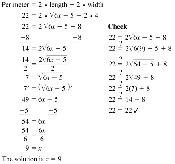 Big Ideas Math Algebra 1 Solutions Chapter 10 Radical Functions and Equations 10.3 a 35