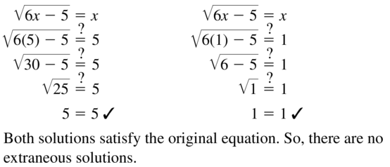 Big Ideas Math Algebra 1 Solutions Chapter 10 Radical Functions and Equations 10.3 a 45