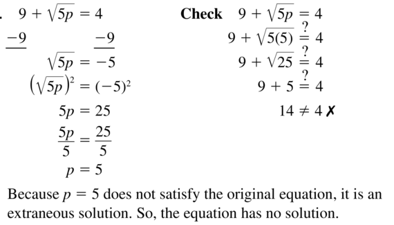 Big Ideas Math Algebra 1 Solutions Chapter 10 Radical Functions and Equations 10.3 a 53