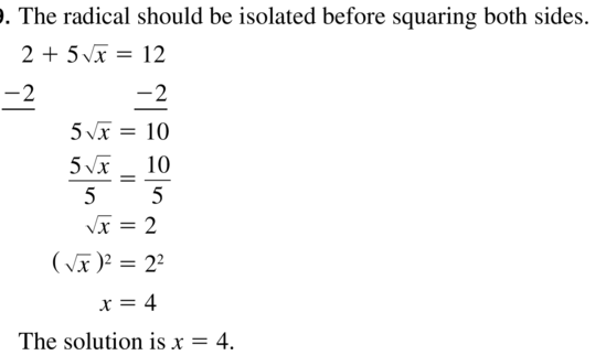 Big Ideas Math Algebra 1 Solutions Chapter 10 Radical Functions and Equations 10.3 a 59