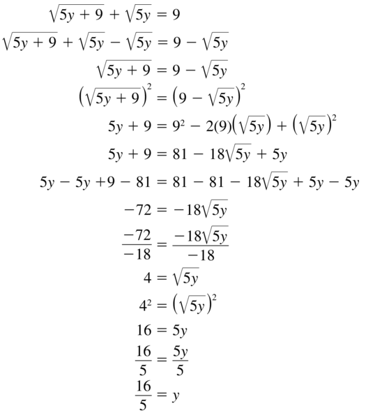 Big Ideas Math Algebra 1 Solutions Chapter 10 Radical Functions and Equations 10.3 a 75.1
