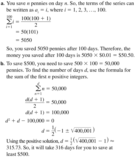 Big Ideas Math Algebra 2 Answer Key Chapter 8 Sequences and Series 8.1 a 53