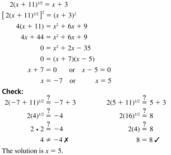 Big Ideas Math Algebra 2 Answers Chapter 5 Rational Exponents and Radical Functions 5.4 Question 33.1