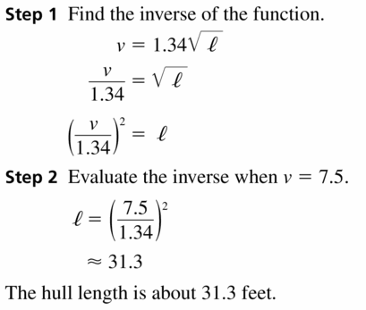Big Ideas Math Algebra 2 Answers Chapter 5 Rational Exponents and Radical Functions 5.6 Question 53.1