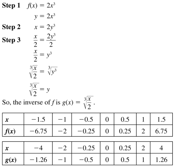 Big Ideas Math Answer Key Algebra 1 Chapter 10 Radical Functions and Equations 10.4 a 49.1