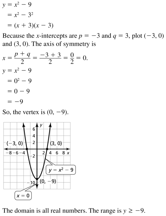 Big Ideas Math Answers Algebra 1 Chapter 8 Graphing Quadratic Functions 8.5 a 13