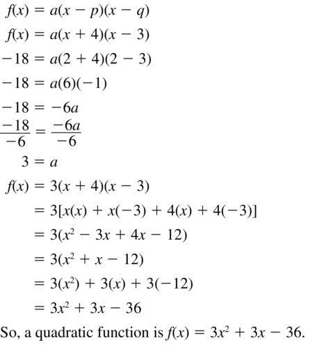 Big Ideas Math Answers Algebra 1 Chapter 8 Graphing Quadratic Functions 8.5 a 49