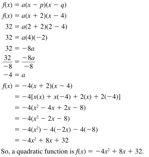 Big Ideas Math Answers Algebra 1 Chapter 8 Graphing Quadratic Functions 8.5 a 59
