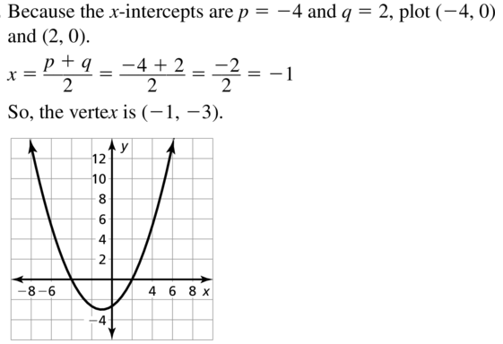 Big Ideas Math Answers Algebra 1 Chapter 8 Graphing Quadratic Functions 8.5 a 81