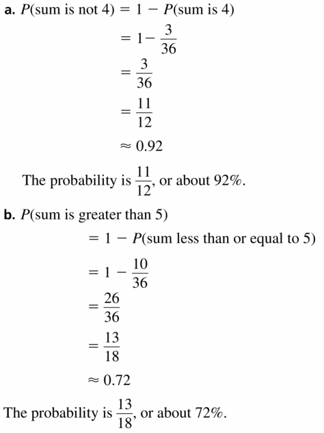 Big Ideas Math Geometry Answers Chapter 12 Probability 12.1 Qu 9.1