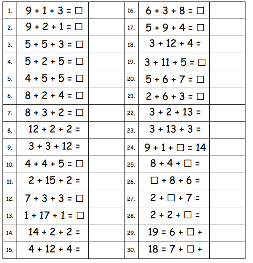 Engage NY Math 1st Grade Module 3 Lesson 13 Sprint Answer Key 1