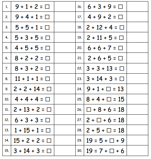 Engage NY Math 1st Grade Module 3 Lesson 13 Sprint Answer Key 2