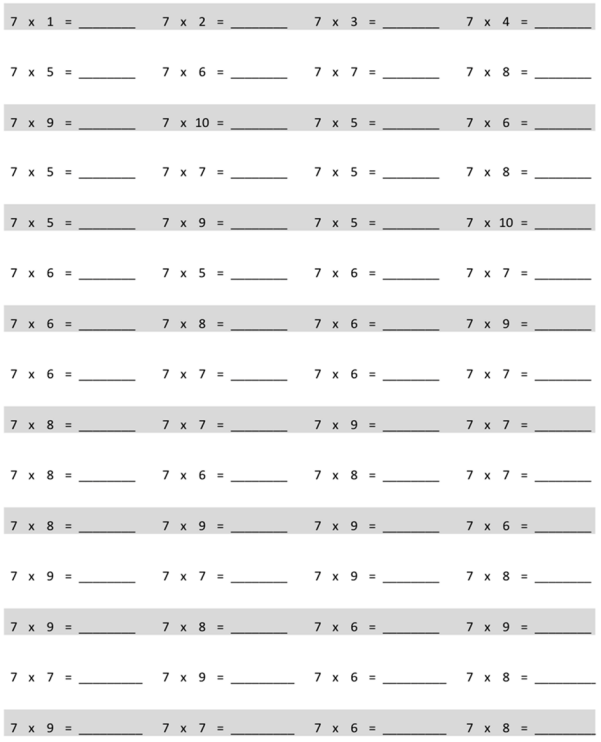 Engage NY Math 3rd Grade Module 7 Lesson 26 Sprint Answer Key p 1