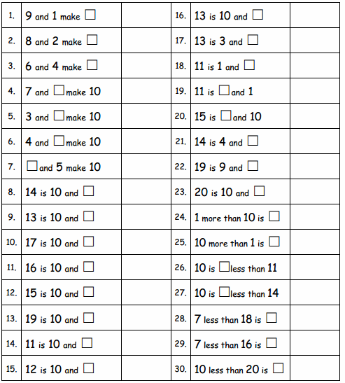 Eureka Math Grade 1 Module 1 Lesson 39 Sprint Answer Key 2