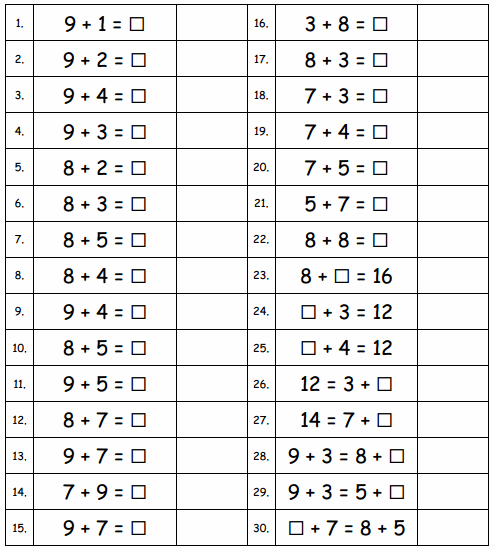 Eureka Math Grade 1 Module 2 Lesson 11 Sprint Answer Key 2