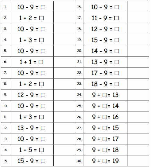Eureka Math Grade 1 Module 2 Lesson 17 Sprint Answer Key 1
