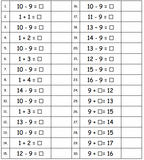 Eureka Math Grade 1 Module 2 Lesson 17 Sprint Answer Key 2