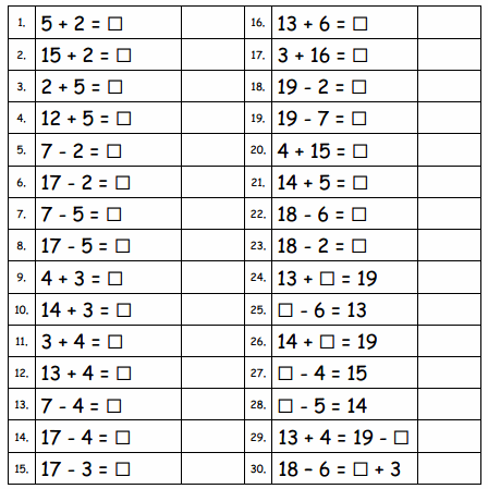 Eureka Math Grade 1 Module 3 Lesson 3 Sprint Answer Key 1