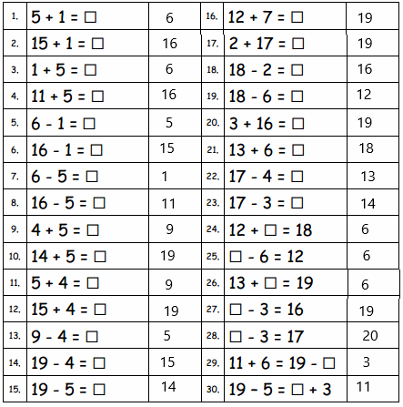 Eureka-Math-Grade-1-Module-3-Lesson-3-Sprint-Answer-Key-2