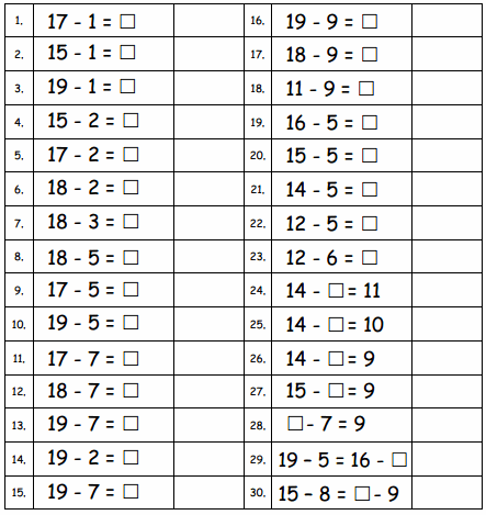 Eureka Math Grade 1 Module 3 Lesson 5 Sprint Answer Key 1
