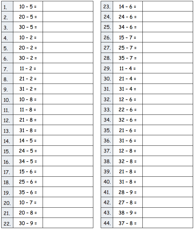 Eureka Math Grade 2 Module 6 Lesson 11 Sprint Answer Key 1