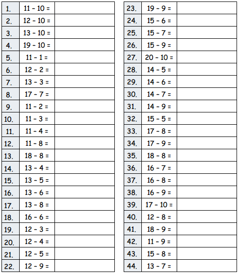 Eureka Math Grade 2 Module 7 Lesson 11 Sprint Answer Key 1