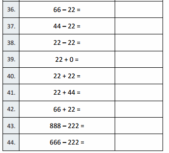 Eureka Math Grade 3 Module 1 Lesson 2 Sprint Answer Key 23
