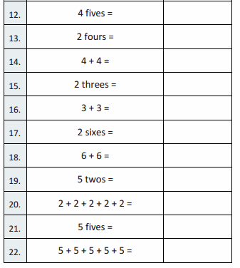 Eureka Math Grade 3 Module 1 Lesson 3 Sprint Answer Key 2
