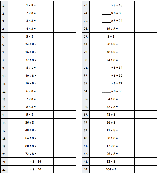Eureka Math Grade 3 Module 3 Lesson 13 Sprint Answer Key 2