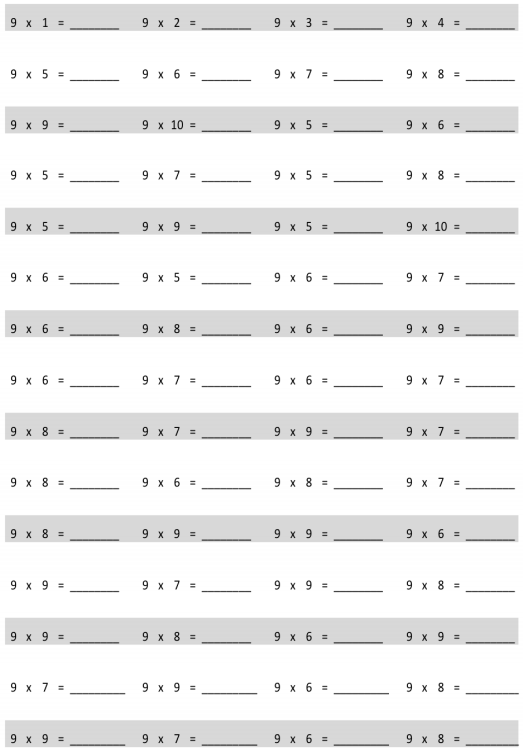 Eureka Math Grade 3 Module 3 Lesson 15 Sprint Pattern Sheet Key 1