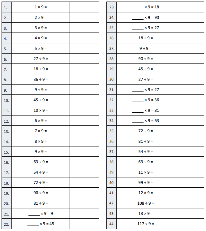 Eureka Math Grade 3 Module 3 Lesson 16 Sprint Answer Key 2