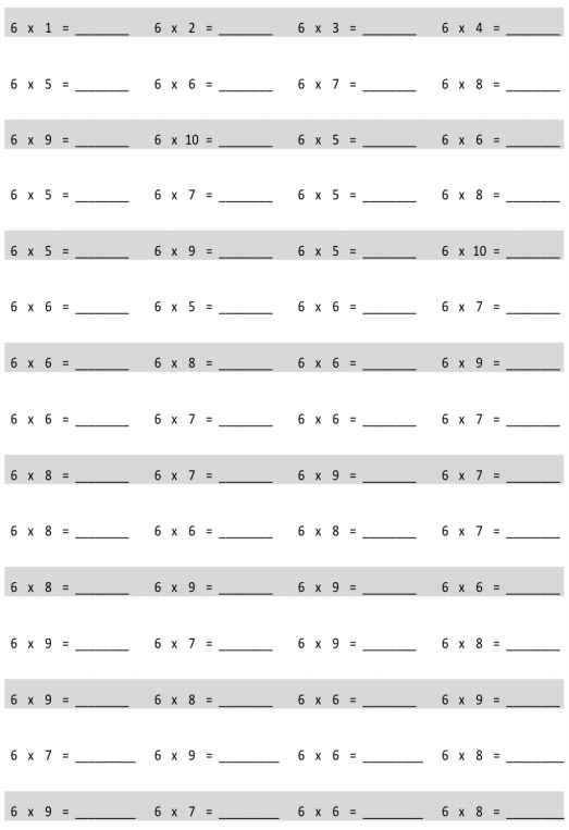 Eureka Math Grade 3 Module 3 Lesson 6 Pattern Sheet Answer Key 1