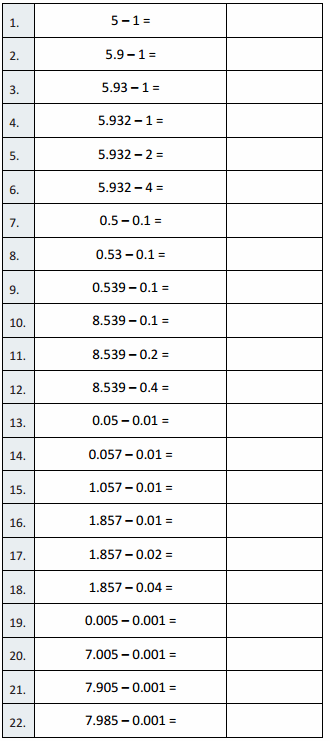 Eureka Math Grade 5 Module 1 Lesson 13 Sprint Answer Key 1