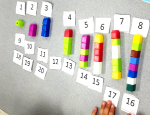 Arranging numbers in order from 1-20