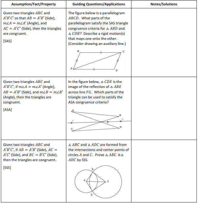 Eureka Math Geometry Module 1 Lesson 34 Review Exercise Answer Key 1