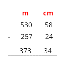 Subtraction of metric measures example 5