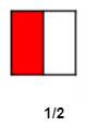 Fraction Representation of 1 ÷ 2