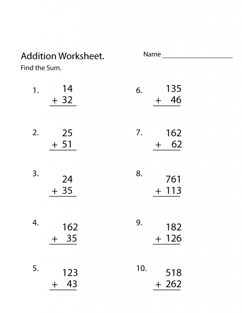 3rd-Grade-Addition-Worksheet