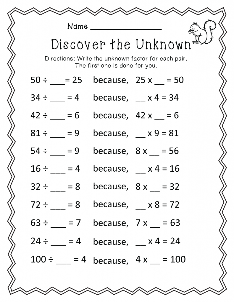 3rd-Grade-Math-Worksheet-Unknown-Factors
