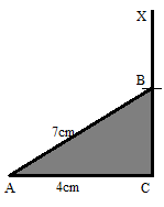 How To Construct a Right Triangle when its Hypotenuse and One Side are given img_5