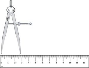Line segment by ruler and divider