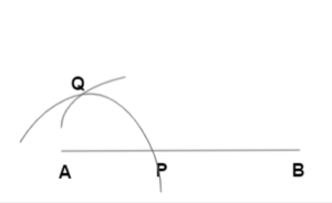 Construction of an angle by compass - step3
