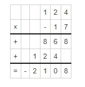 worksheet on multiplying integers example 3