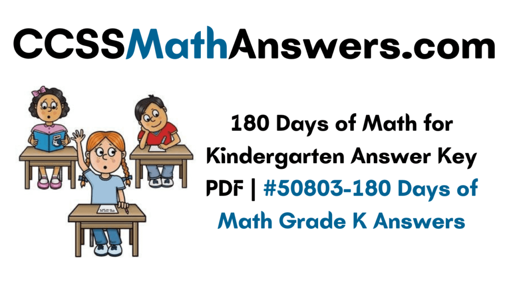 180 days of math for kindergarten grade answer key pdf