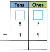 HMH Into Math Grade 2 Module 12 Lesson 4 Answer Key Represent and Record Two-Digit Subtraction 14